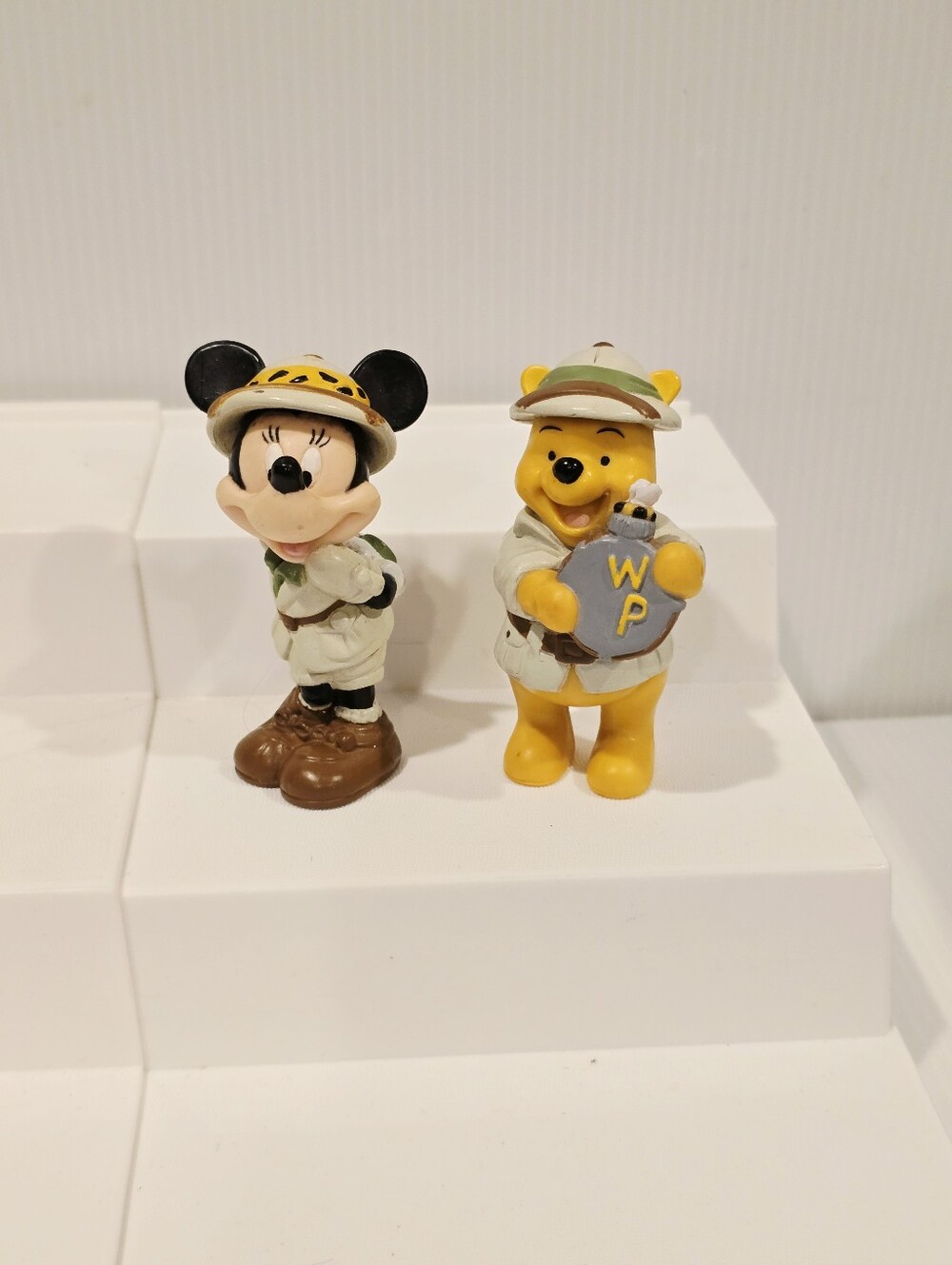 Vintage Disney's Animal Kingdom Safari Mickey and Winnie the Pooh Figurine Set